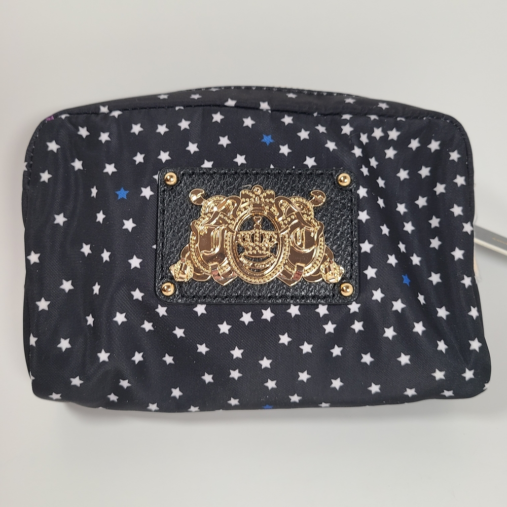 Juicy Couture Black Star Print Women's Cosmetic Bag